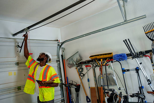 Professional Garage Door Panel Replacement technician working in La Habra, CA